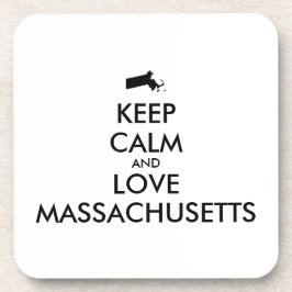カスタマイズ保可能なCALMとLOVE MASSACHUSETTS コースター