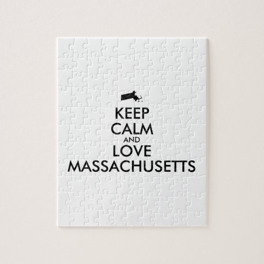 カスタマイズ保可能なCALMとLOVE MASSACHUSETTS ジグソーパズル (縦)