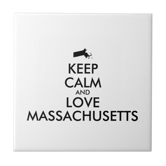 カスタマイズ保可能なCALMとLOVE MASSACHUSETTS タイル (正面)