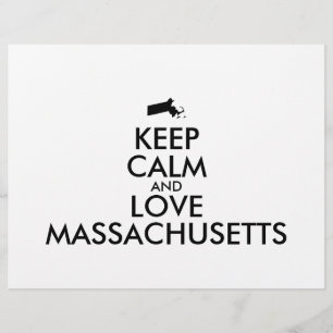 カスタマイズ保可能なCALMとLOVE MASSACHUSETTS チラシ