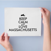 カスタマイズ保可能なCALMとLOVE MASSACHUSETTS チラシ (手)