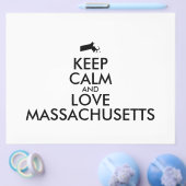 カスタマイズ保可能なCALMとLOVE MASSACHUSETTS チラシ (シングル)