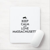 カスタマイズ保可能なCALMとLOVE MASSACHUSETTS マウスパッド (マウス)