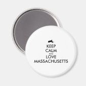 カスタマイズ保可能なCALMとLOVE MASSACHUSETTS マグネット (正面/裏面)