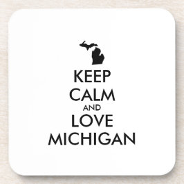 カスタマイズ保可能なCALMとLOVE MICHIGAN コースター