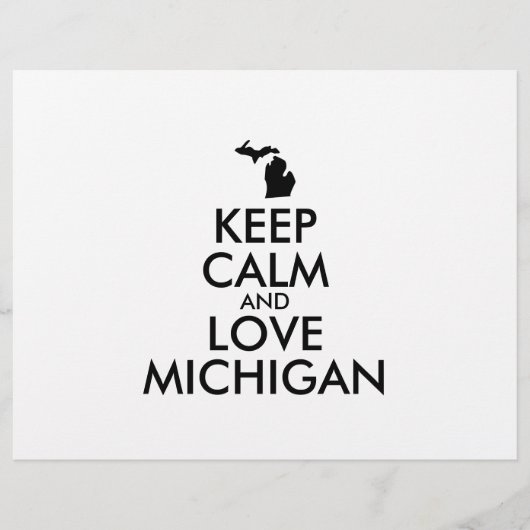 カスタマイズ保可能なCALMとLOVE MICHIGAN チラシ (正面)