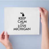 カスタマイズ保可能なCALMとLOVE MICHIGAN チラシ (手)