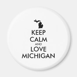 カスタマイズ保可能なCALMとLOVE MICHIGAN マグネット