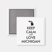 カスタマイズ保可能なCALMとLOVE MICHIGAN マグネット (正面/裏面)