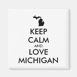 カスタマイズ保可能なCALMとLOVE MICHIGAN マグネット