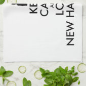 カスタマイズ保可能なCALMとLOVE NEW HAMPSHIRE キッチンタオル (折り畳み)