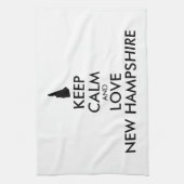 カスタマイズ保可能なCALMとLOVE NEW HAMPSHIRE キッチンタオル (縦)