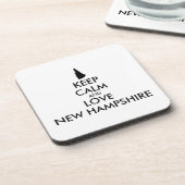 カスタマイズ保可能なCALMとLOVE NEW HAMPSHIRE コースター (左側)