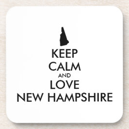 カスタマイズ保可能なCALMとLOVE NEW HAMPSHIRE コースター