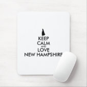 カスタマイズ保可能なCALMとLOVE NEW HAMPSHIRE マウスパッド (マウス)