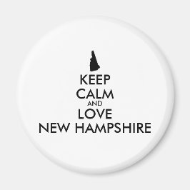 カスタマイズ保可能なCALMとLOVE NEW HAMPSHIRE マグネット