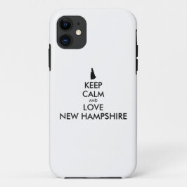 カスタマイズ保可能なCALMとLOVE NEW HAMPSHIRE iPhone 11 ケース