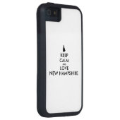 カスタマイズ保可能なCALMとLOVE NEW HAMPSHIRE Case-Mate iPhoneケース (裏面/右)