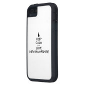 カスタマイズ保可能なCALMとLOVE NEW HAMPSHIRE Case-Mate iPhoneケース (裏面左)