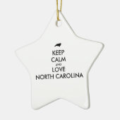 カスタマイズ保可能なCALMとLOVE NORTH CAROLINA セラミックオーナメント (左)