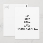 カスタマイズ保可能なCALMとLOVE NORTH CAROLINA ポストカード (正面/裏面)