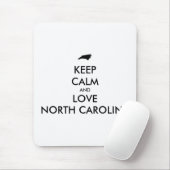 カスタマイズ保可能なCALMとLOVE NORTH CAROLINA マウスパッド (マウス)
