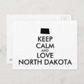 カスタマイズ保可能なCALMとLOVE NORTH DAKOTA ポストカード (正面/裏面)