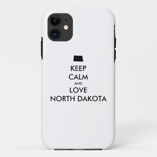 カスタマイズ保可能なCALMとLOVE NORTH DAKOTA Case-Mate iPhoneケース (裏面)