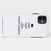 カスタマイズ保可能なCALMとLOVE NORTH DAKOTA Case-Mate iPhoneケース (裏面(横))