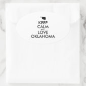 カスタマイズ保可能なCALMとLOVE OKLAHOMA 楕円形シール (バッグ)