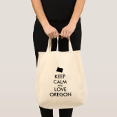 カスタマイズ保可能なCALMとLOVE OREGON トートバッグ (正面(商品))