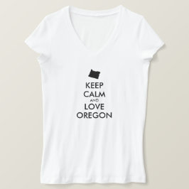 カスタマイズ保可能なCALMとLOVE OREGON Tシャツ