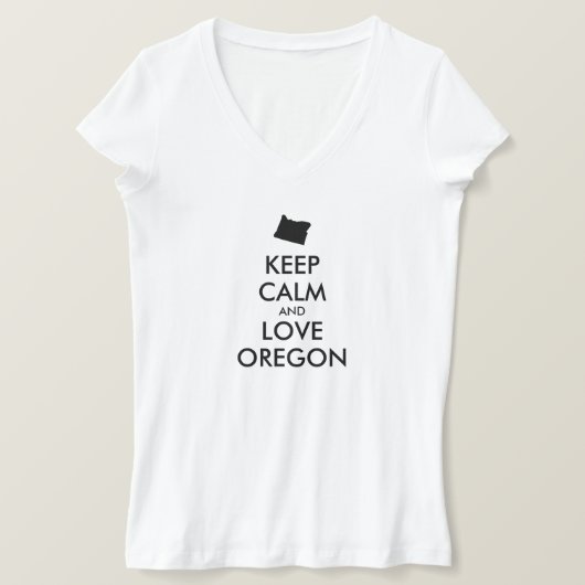 カスタマイズ保可能なCALMとLOVE OREGON Tシャツ (デザイン正面)