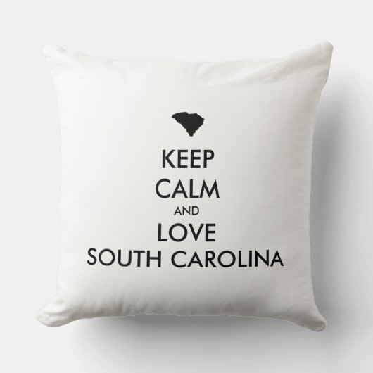 カスタマイズ保可能なCALMとLOVE SOUTH CAROLINA クッション (正面)