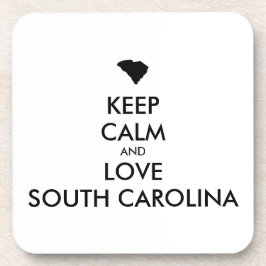 カスタマイズ保可能なCALMとLOVE SOUTH CAROLINA コースター