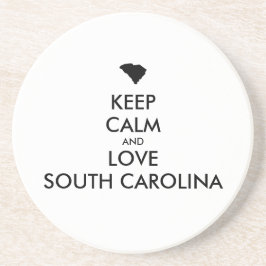 カスタマイズ保可能なCALMとLOVE SOUTH CAROLINA コースター