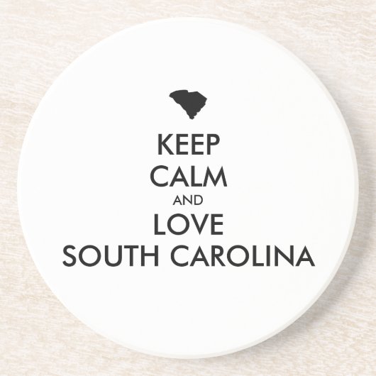 カスタマイズ保可能なCALMとLOVE SOUTH CAROLINA コースター (正面)