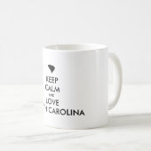 カスタマイズ保可能なCALMとLOVE SOUTH CAROLINA コーヒーマグカップ (正面右)