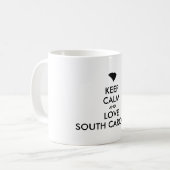 カスタマイズ保可能なCALMとLOVE SOUTH CAROLINA コーヒーマグカップ (正面左)