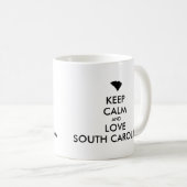 カスタマイズ保可能なCALMとLOVE SOUTH CAROLINA コーヒーマグカップ (正面右)