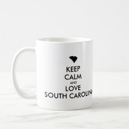 カスタマイズ保可能なCALMとLOVE SOUTH CAROLINA コーヒーマグカップ
