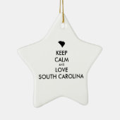 カスタマイズ保可能なCALMとLOVE SOUTH CAROLINA セラミックオーナメント (右)