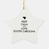 カスタマイズ保可能なCALMとLOVE SOUTH CAROLINA セラミックオーナメント (正面)