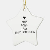 カスタマイズ保可能なCALMとLOVE SOUTH CAROLINA セラミックオーナメント (左)