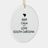 カスタマイズ保可能なCALMとLOVE SOUTH CAROLINA セラミックオーナメント (右)