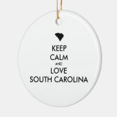 カスタマイズ保可能なCALMとLOVE SOUTH CAROLINA セラミックオーナメント (左)