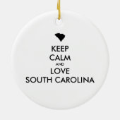 カスタマイズ保可能なCALMとLOVE SOUTH CAROLINA セラミックオーナメント (裏面)