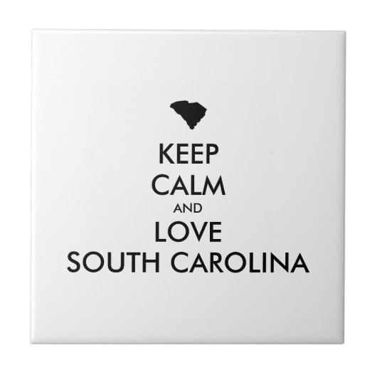カスタマイズ保可能なCALMとLOVE SOUTH CAROLINA タイル (正面)