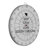 カスタマイズ保可能なCALMとLOVE SOUTH CAROLINA ダーツボード (正面左)