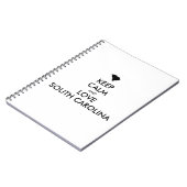 カスタマイズ保可能なCALMとLOVE SOUTH CAROLINA ノートブック (左側)